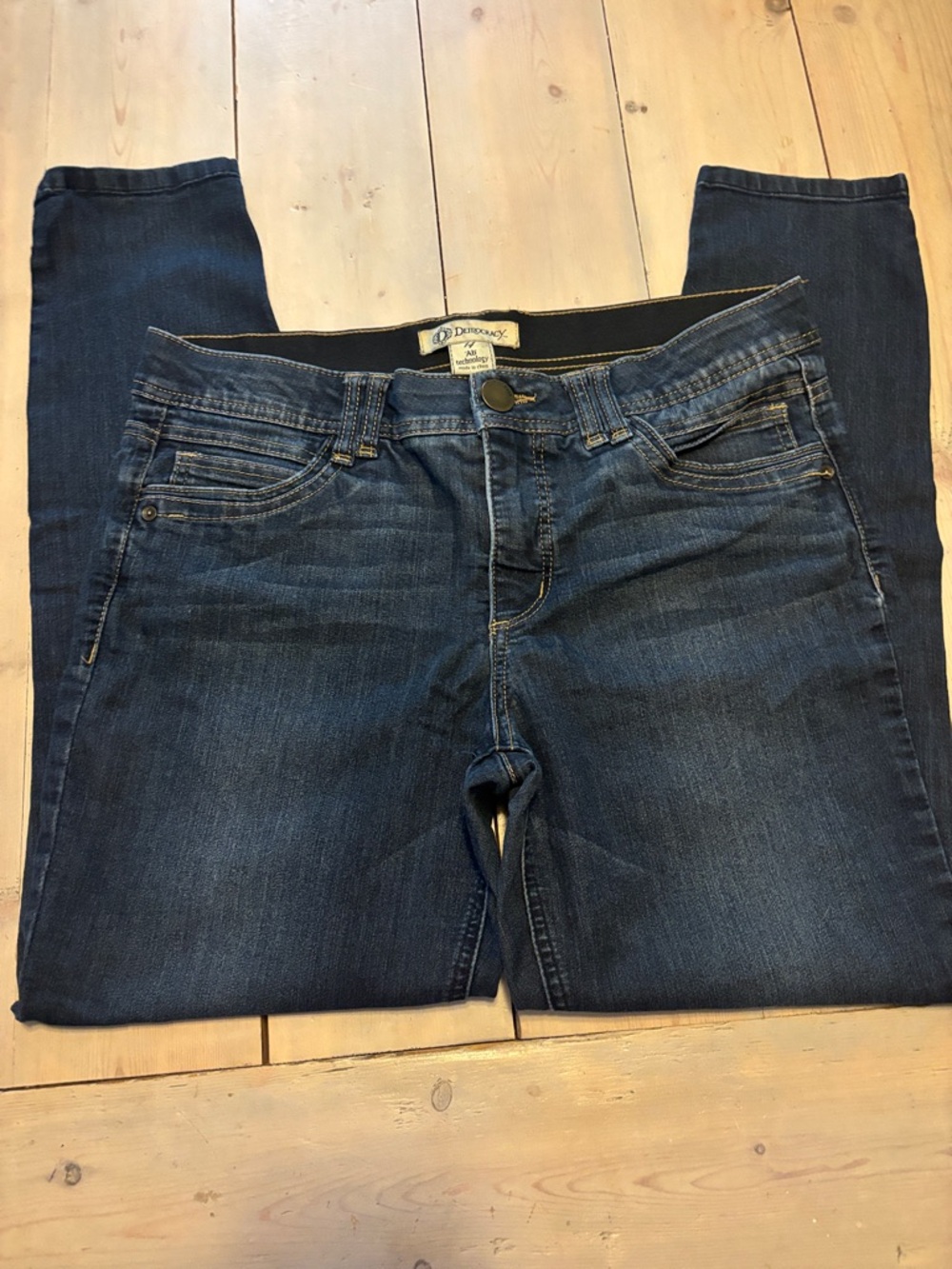 Democracy Size 14- "Ab Technology" Dark Blue Women’s Stretch Jeans - Dr. Denim